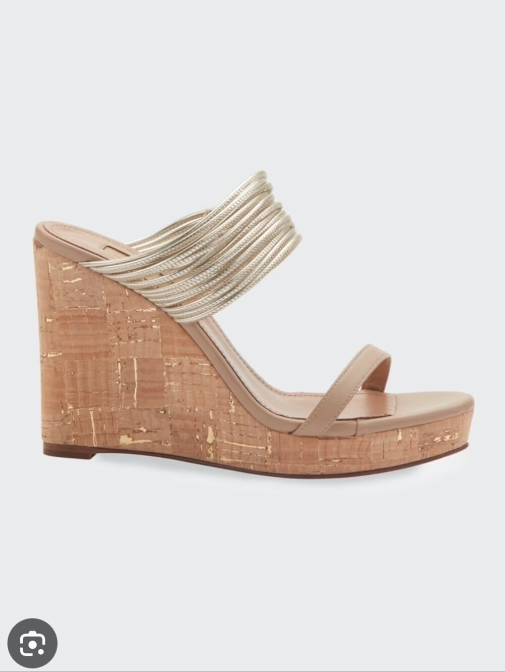 Aquazzura Rendez Vous Nude Cork Wedge Sandals Size 37.5 US 7 $595